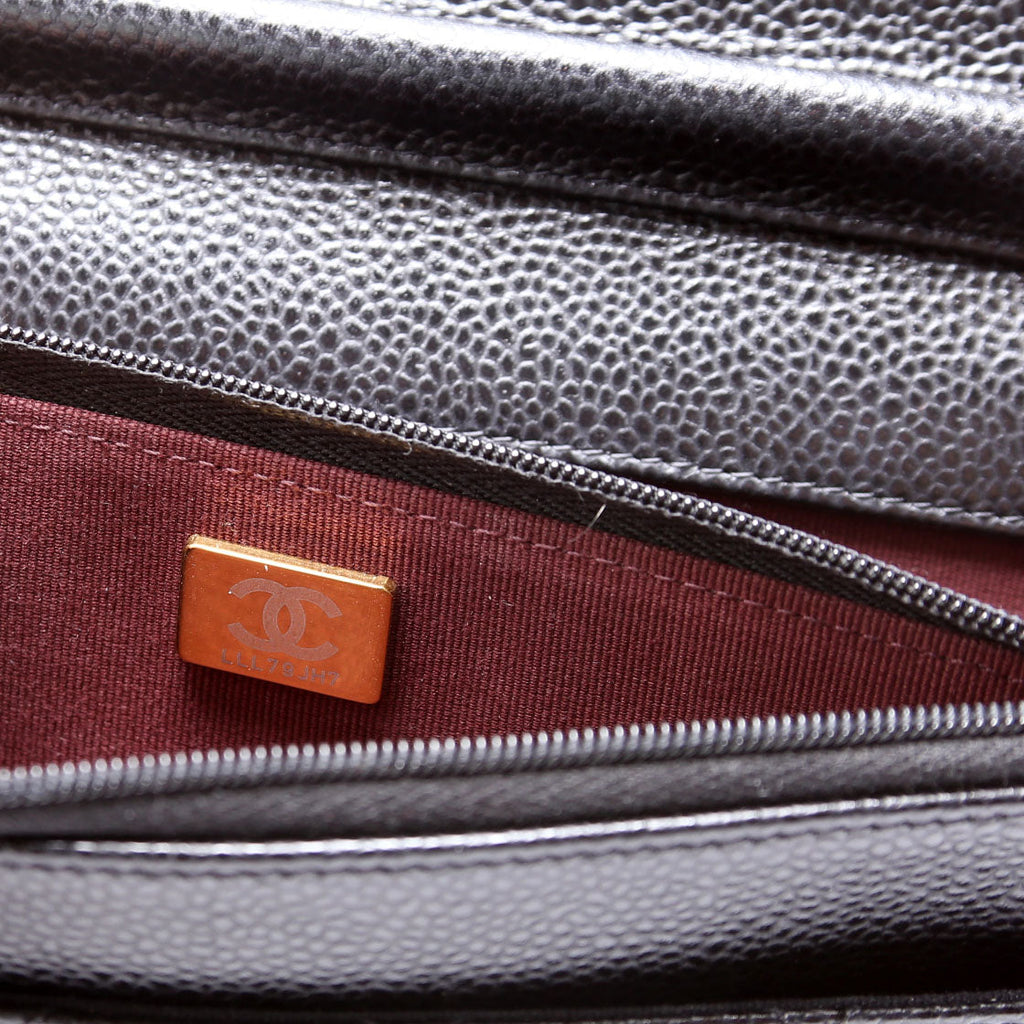 WOC Classic Quilted Caviar RFID