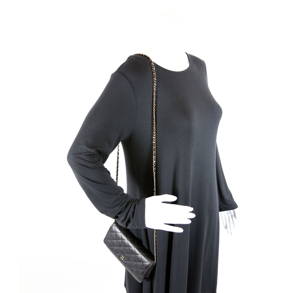 WOC Classic Quilted Caviar RFID