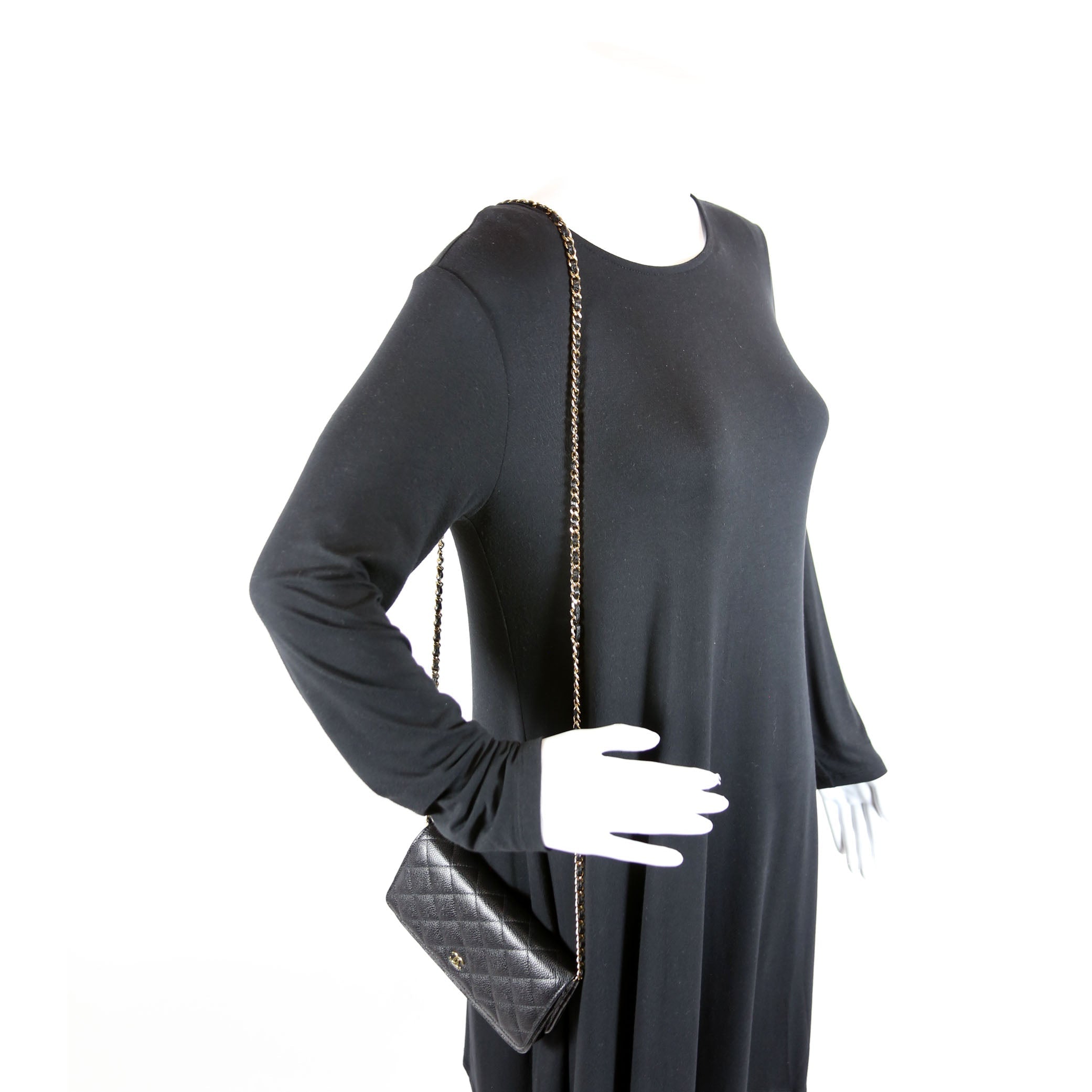 WOC Classic Quilted Caviar RFID