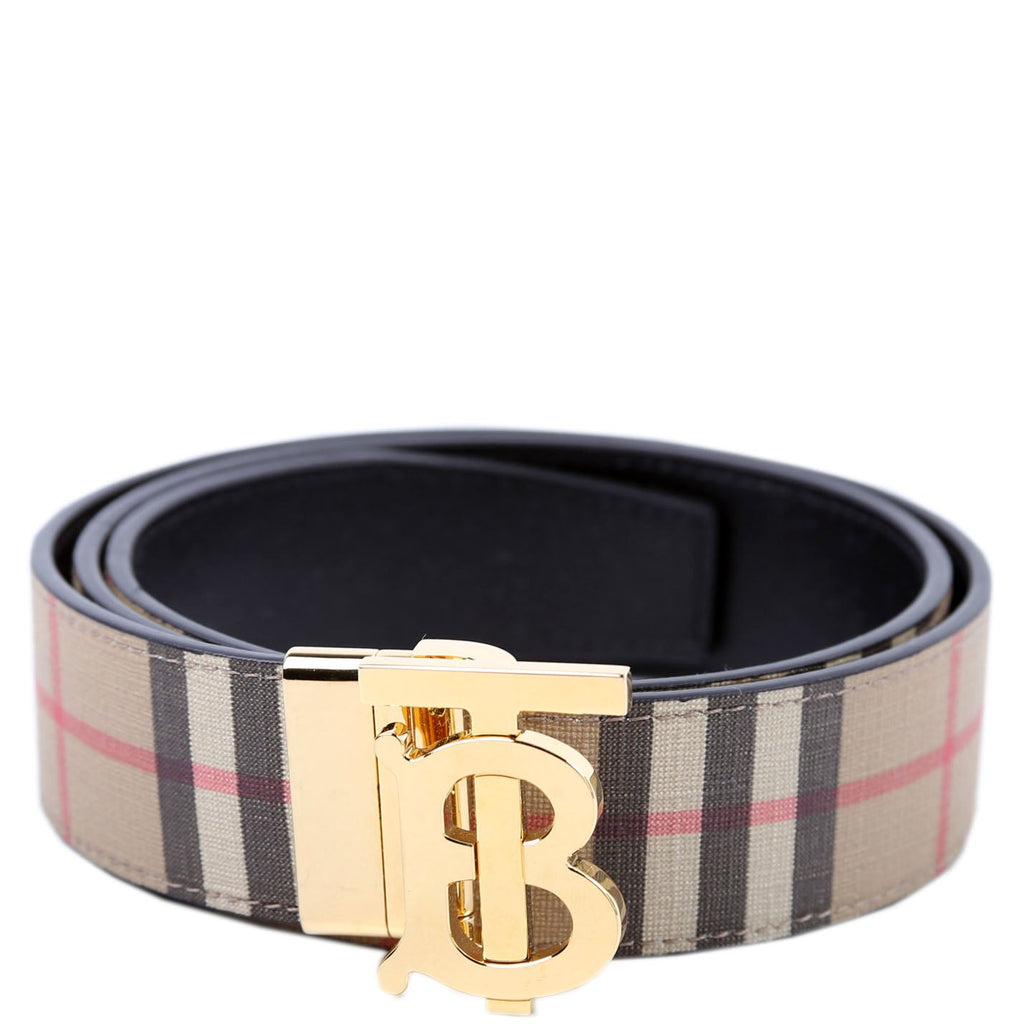 TB Logo Buckle Vintage Check/Leather Size 80/32