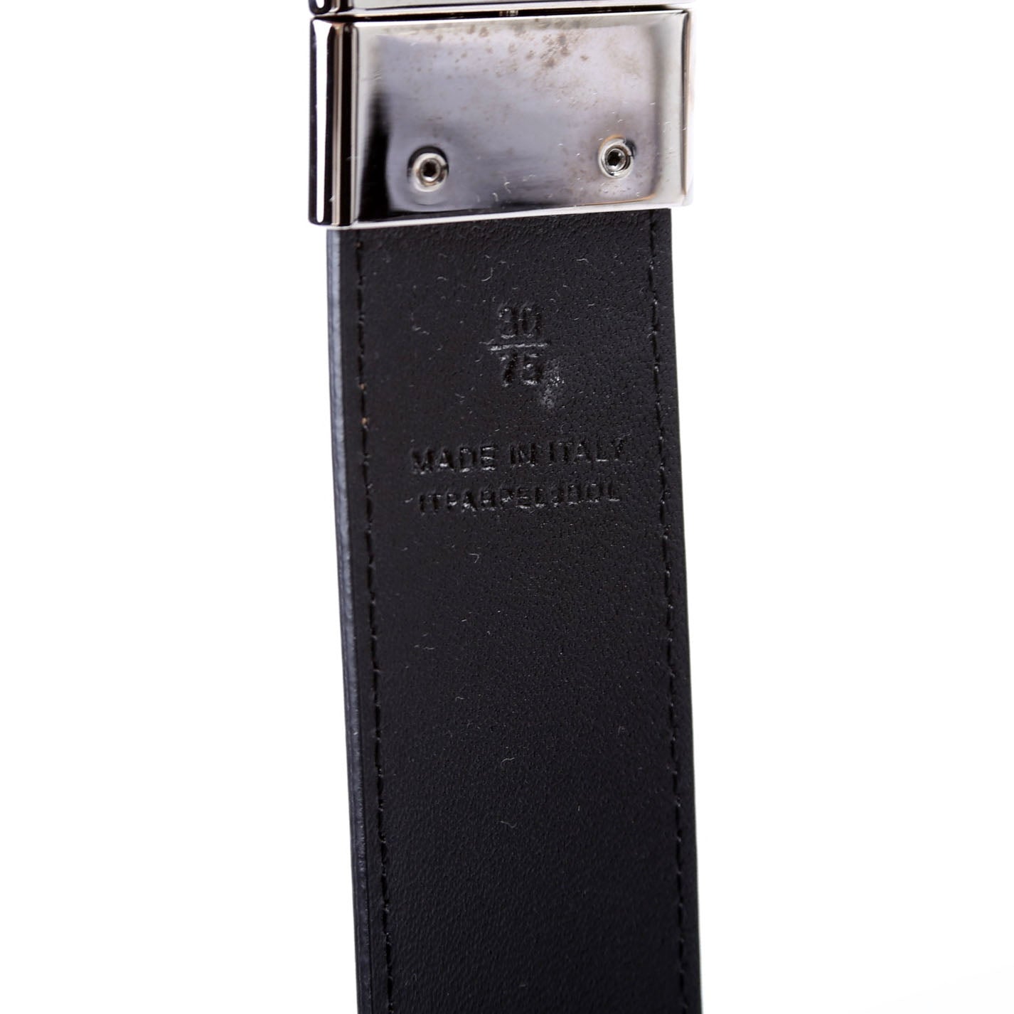 Plaque Buckle Vintage Check/Leather Reverse Size 75/30