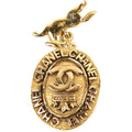CC Horse Crown Medallion Vintage Brooch