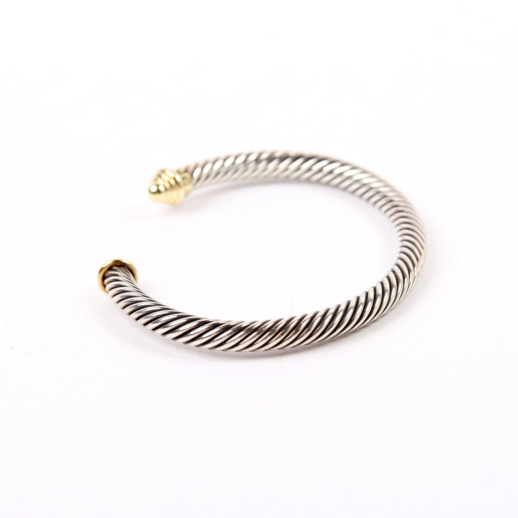 BRACELET: CABLE CUFF 5MM 925/585