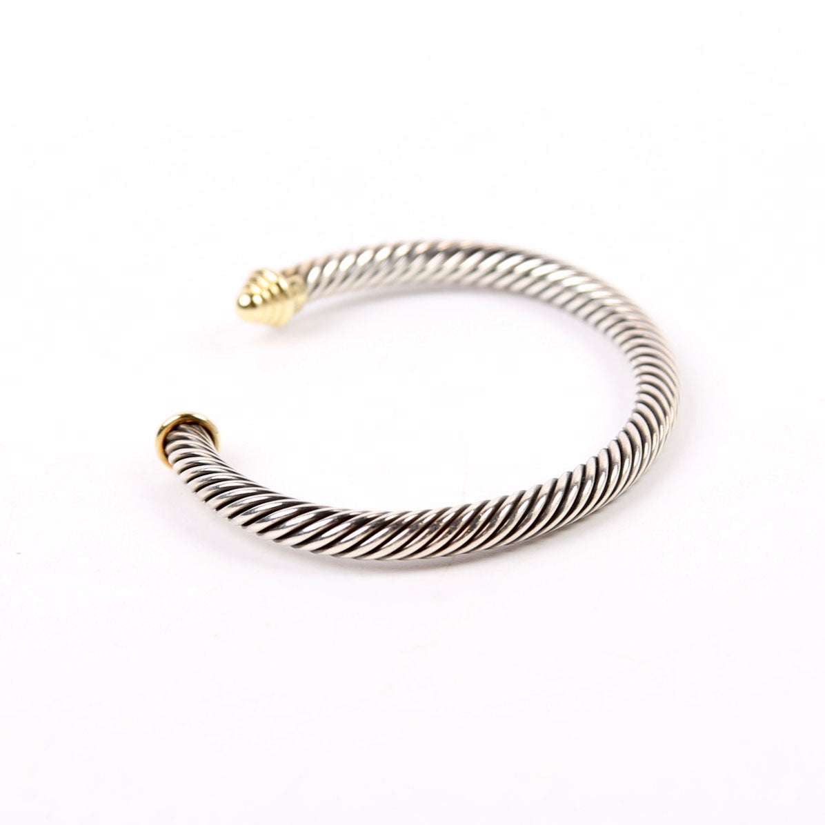BRACELET: CABLE CUFF 5MM 925/585