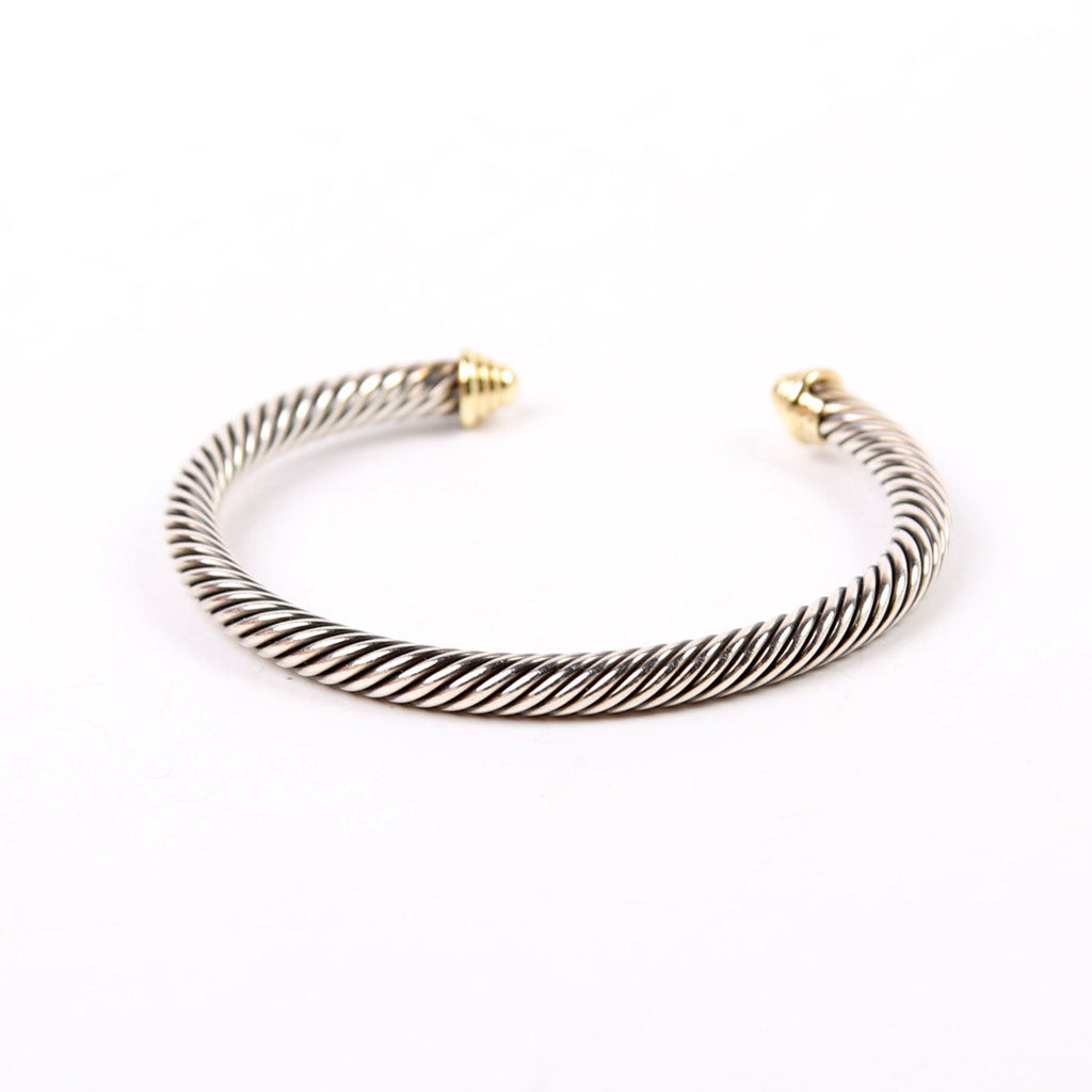 BRACELET: CABLE CUFF 5MM 925/585