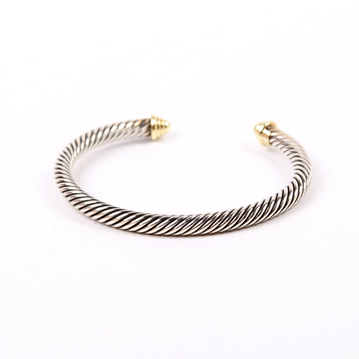 BRACELET: CABLE CUFF 5MM 925/585
