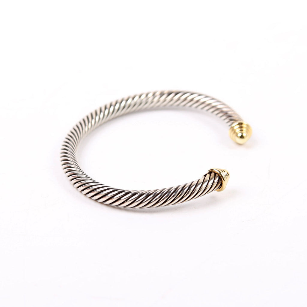 BRACELET: CABLE CUFF 5MM 925/585
