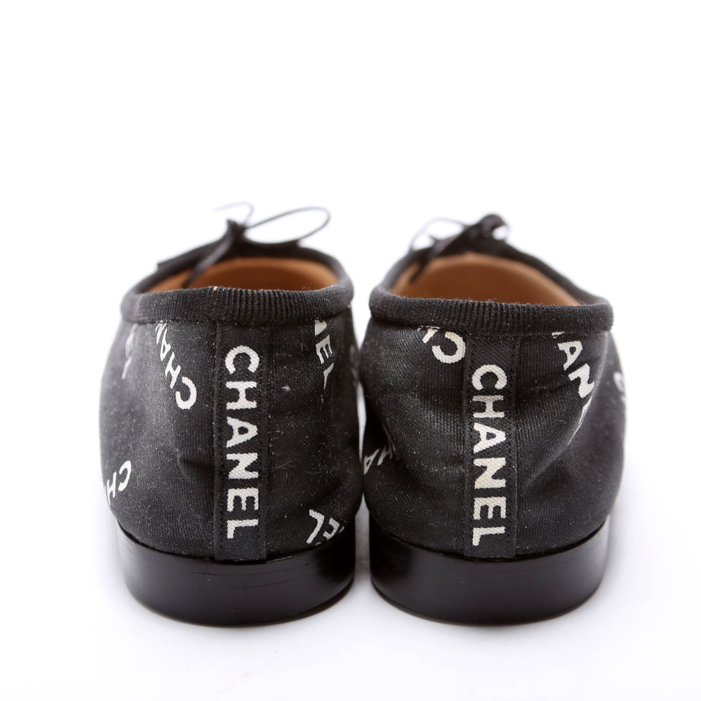 Vintage Logo Cap Toe Ballet Flats Size 7 Black