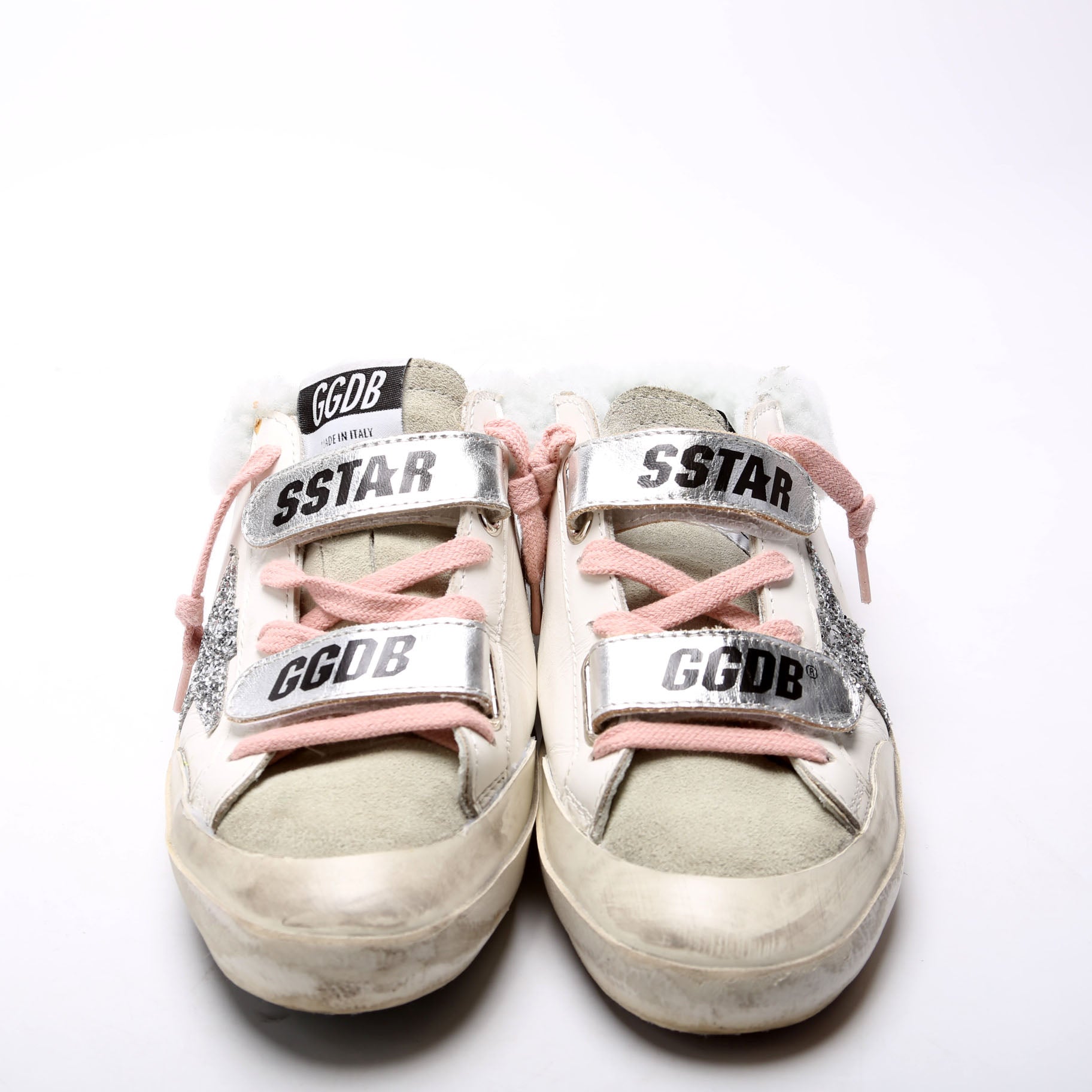 Superstar Sabot Shearling Sneakers Size 38 White/Blue