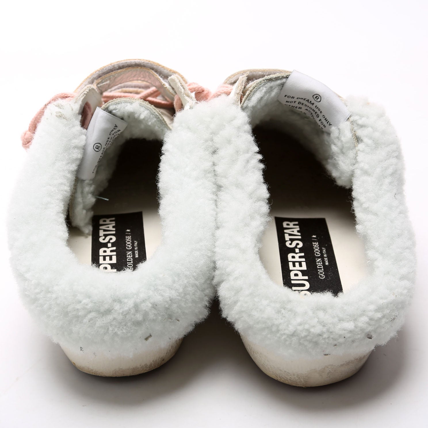 Superstar Sabot Shearling Sneakers Size 38 White/Blue
