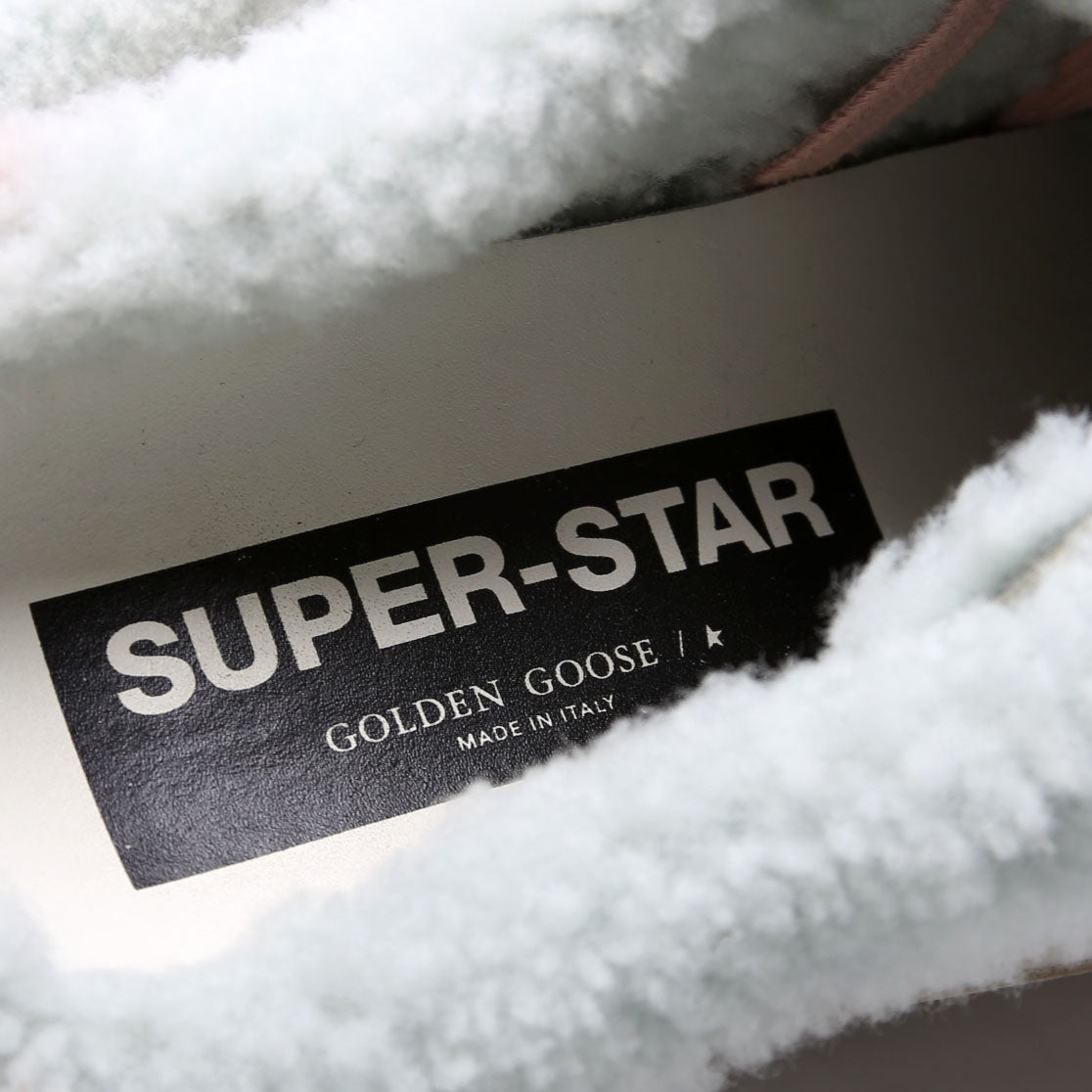 Superstar Sabot Shearling Sneakers Size 38 White/Blue