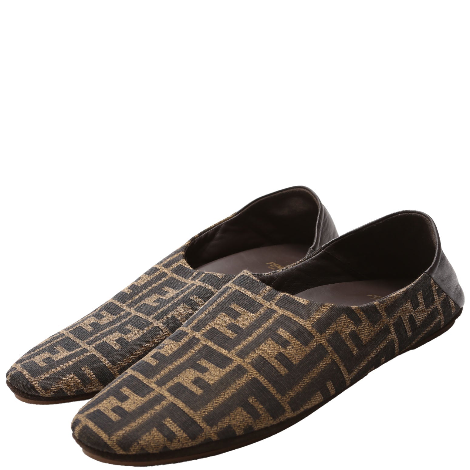 Zucca Canvas Flats Size 39 Brown