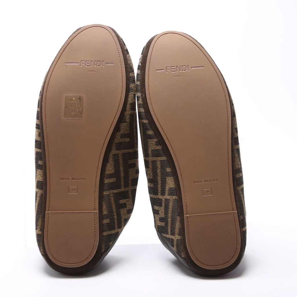 Zucca Canvas Flats Size 39 Brown