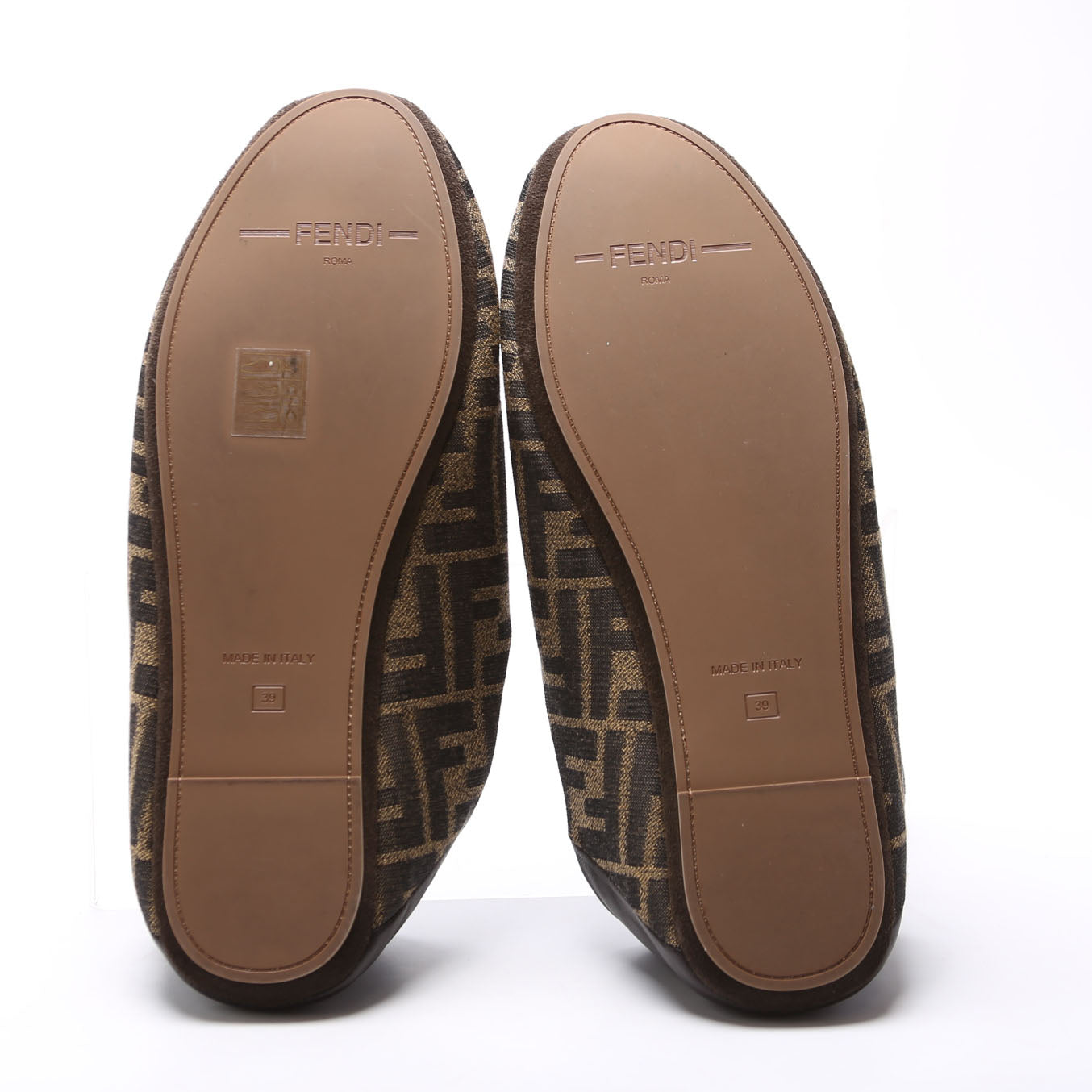 Zucca Canvas Flats Size 39 Brown