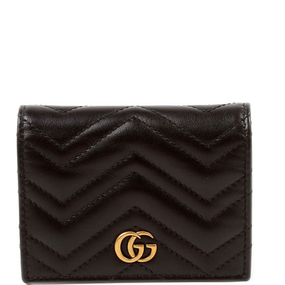 466492 GG Marmont Card Case Black