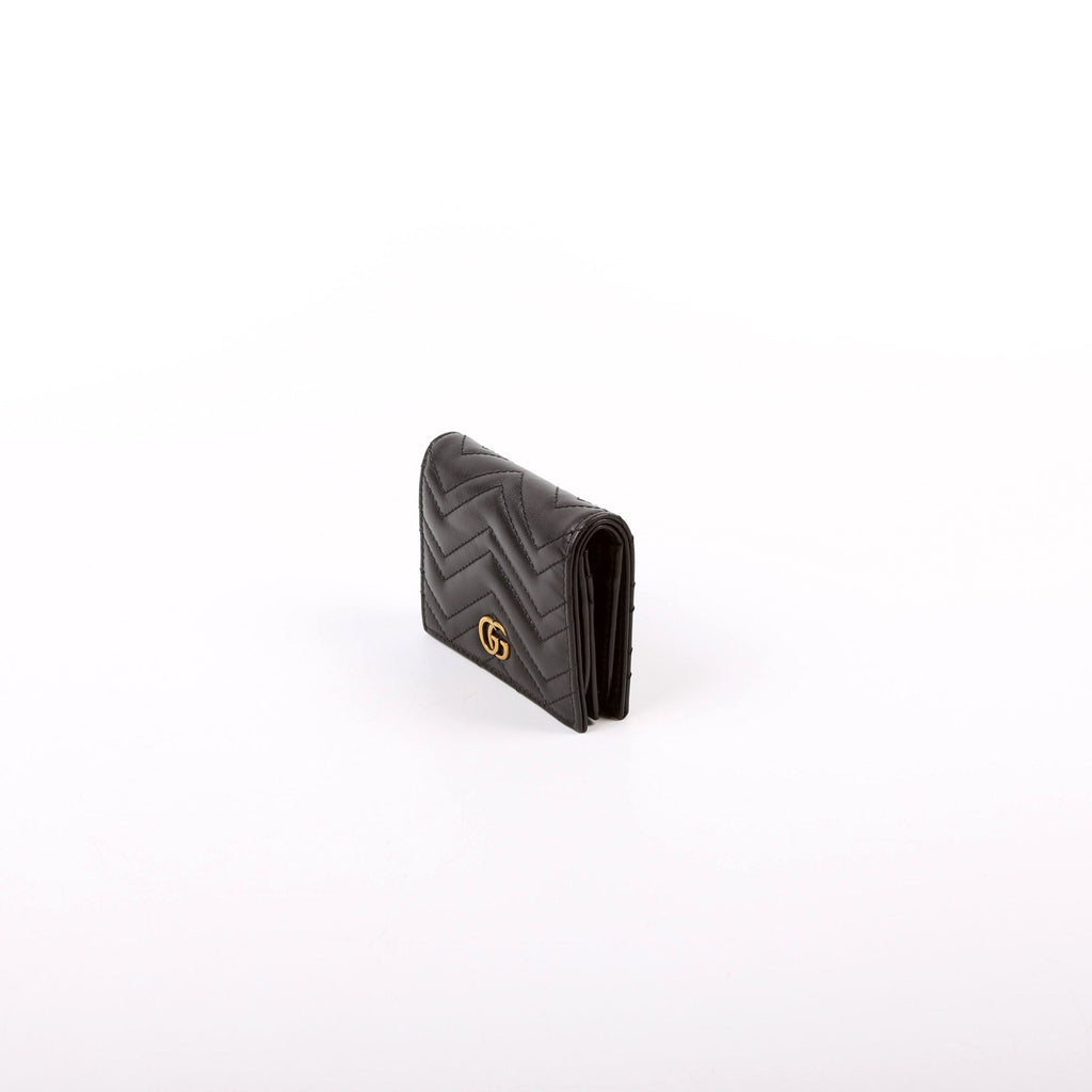 466492 GG Marmont Card Case Black