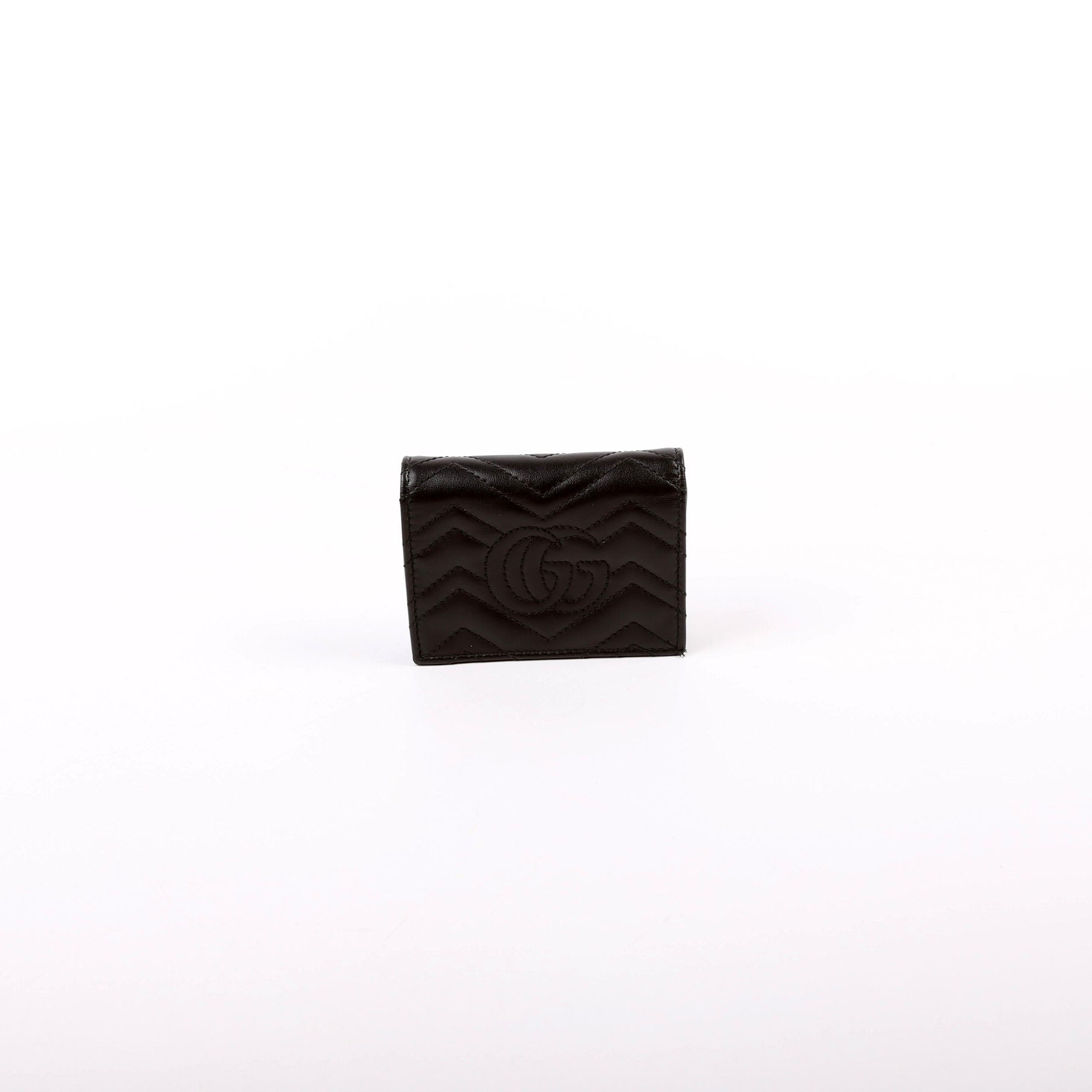 466492 GG Marmont Card Case Black