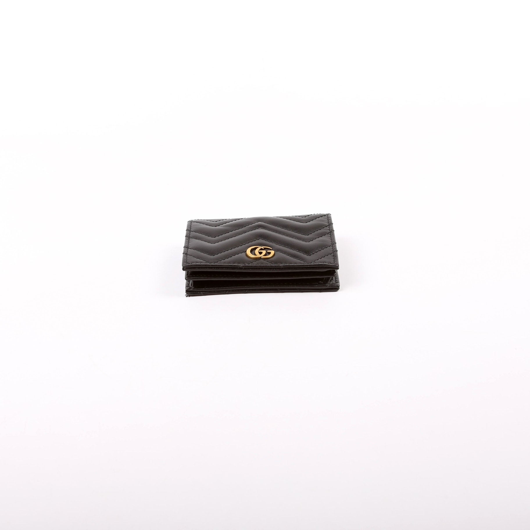 466492 GG Marmont Card Case Black
