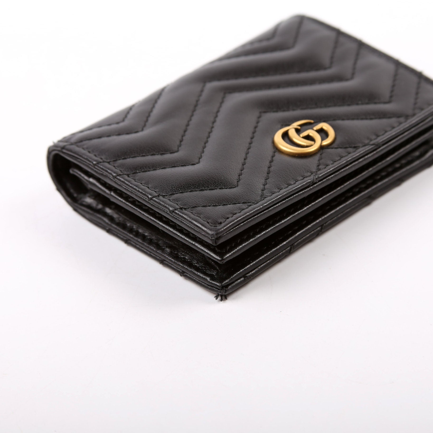 466492 GG Marmont Card Case Black