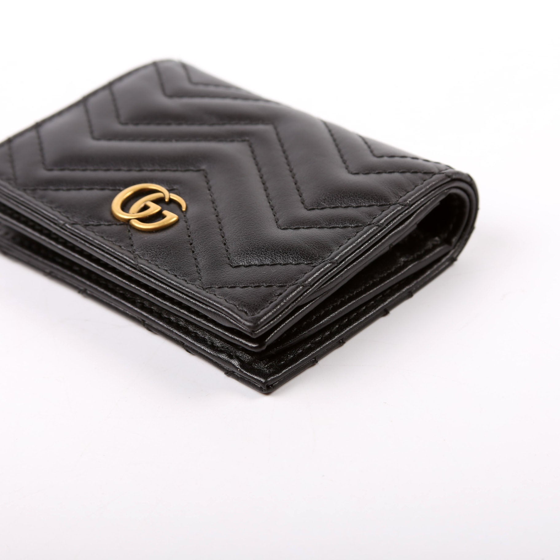 466492 GG Marmont Card Case Black