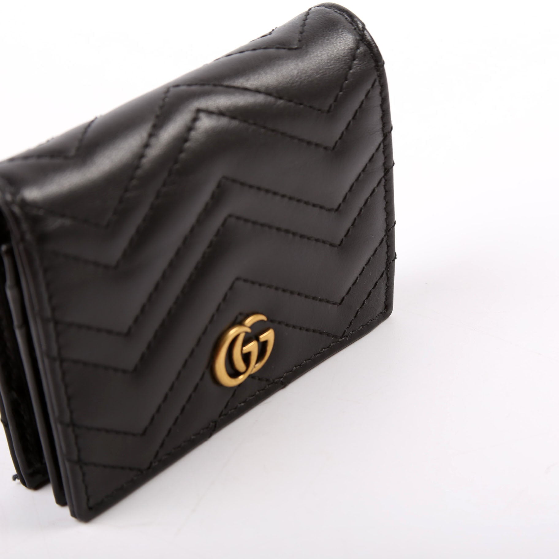 466492 GG Marmont Card Case Black