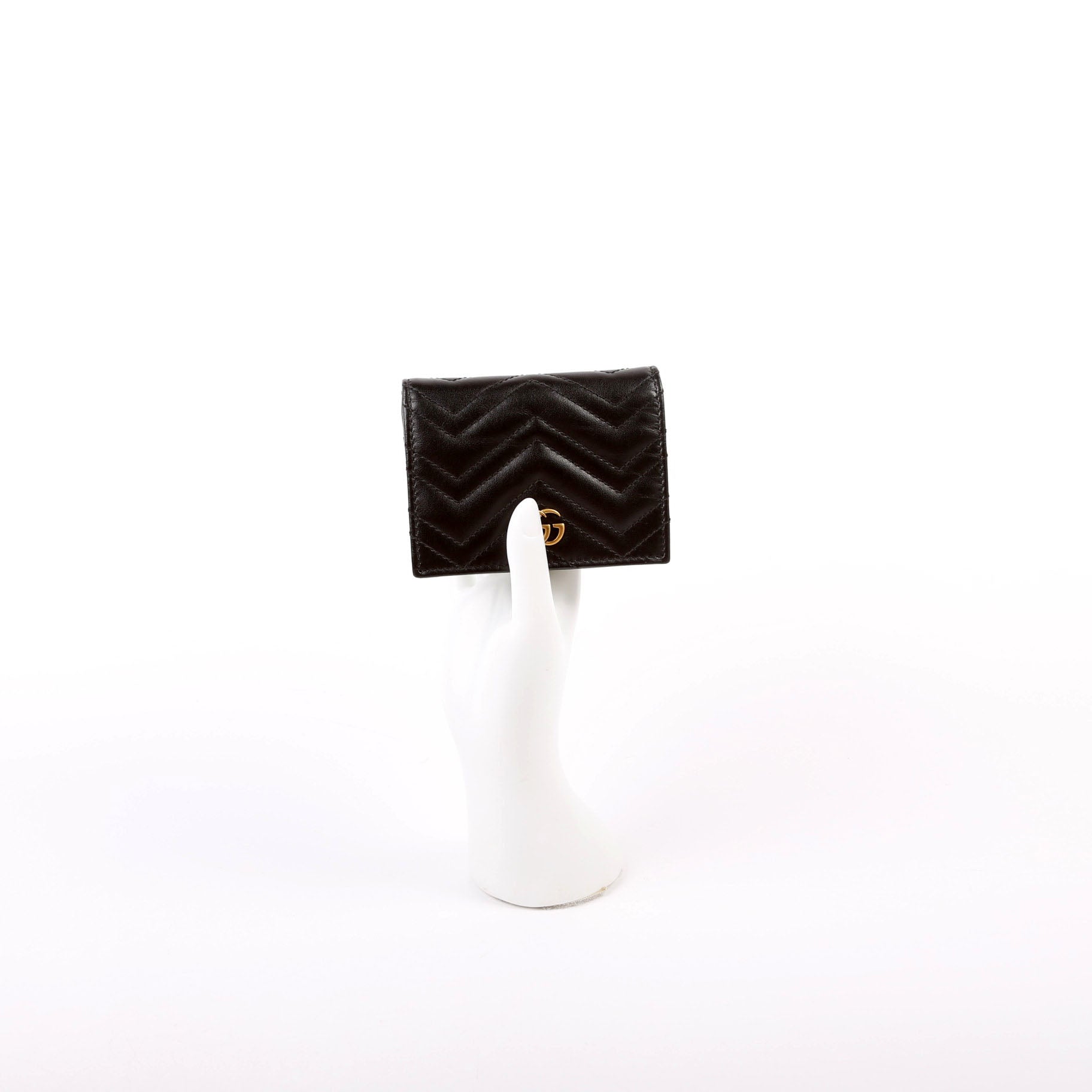 466492 GG Marmont Card Case Black