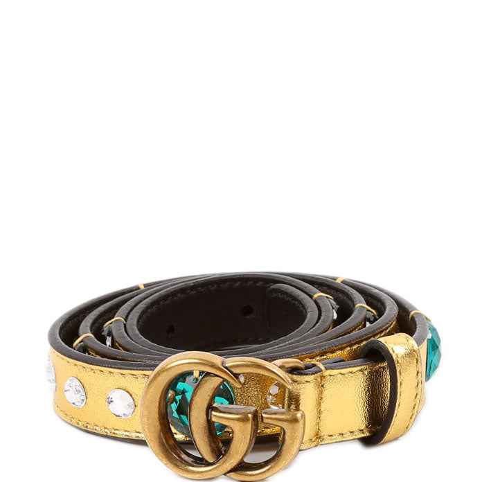 Gucci 466479 Marmont Jeweled Belt Size 85/34 Gold