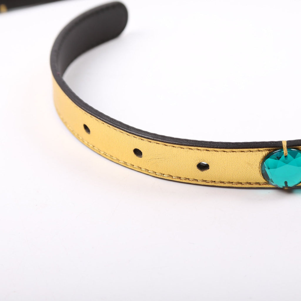 Gucci 466479 Marmont Jeweled Belt Size 85/34 Gold