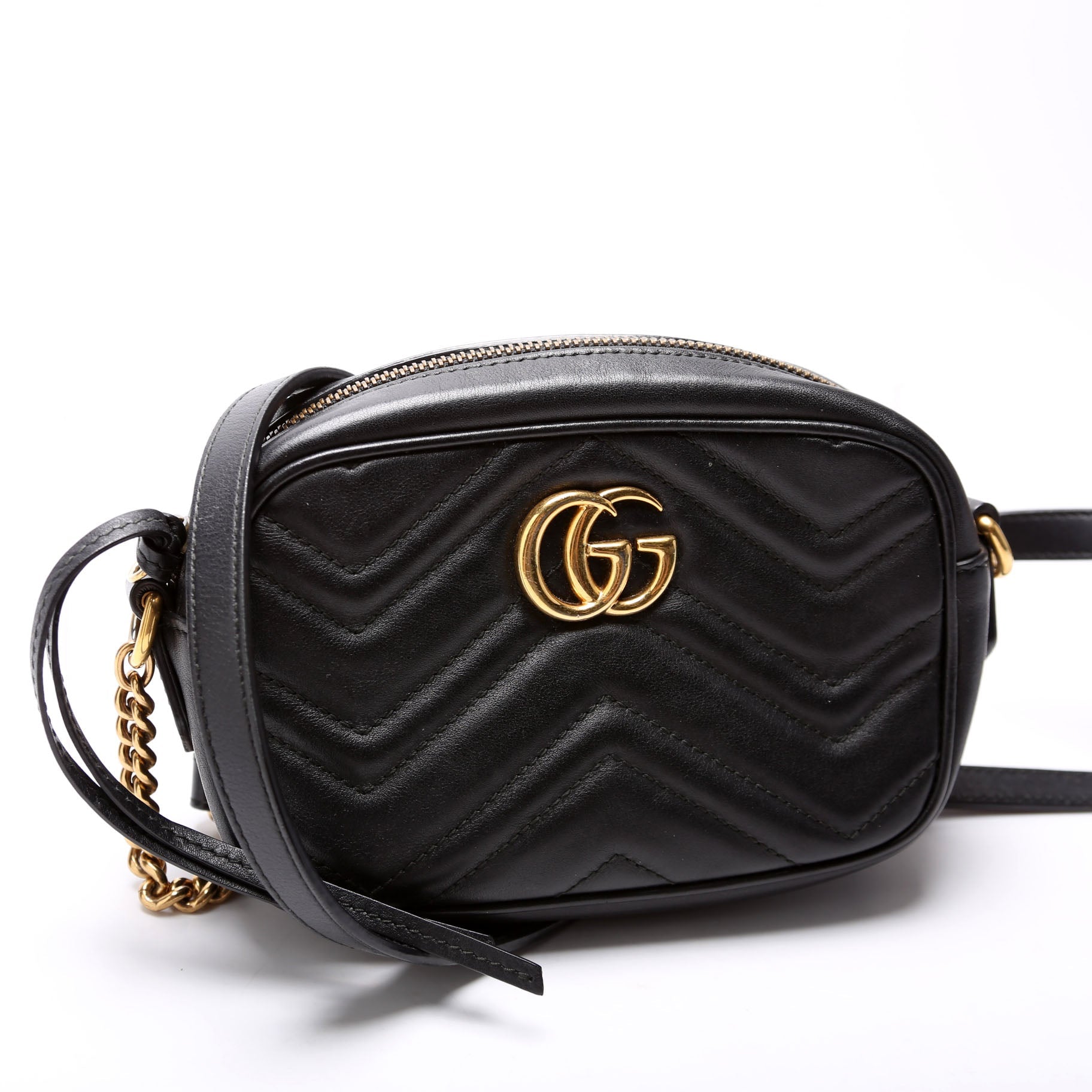 Gucci 448065 Marmont Mini Camera Bag Black