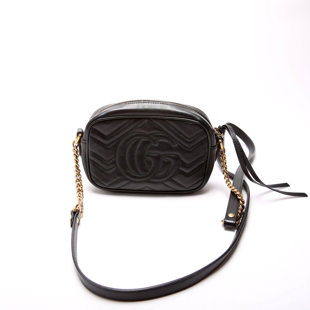 Gucci 448065 Marmont Mini Camera Bag Black