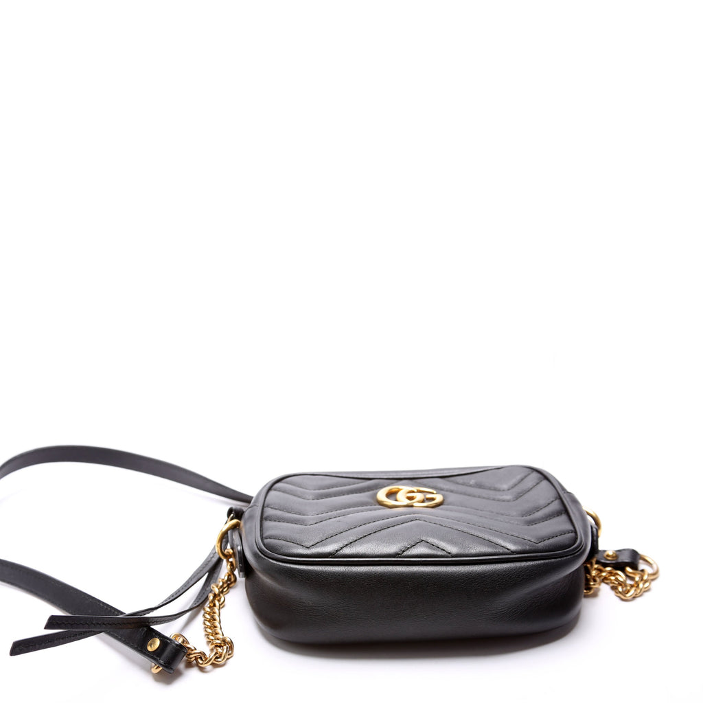 Gucci 448065 Marmont Mini Camera Bag Black