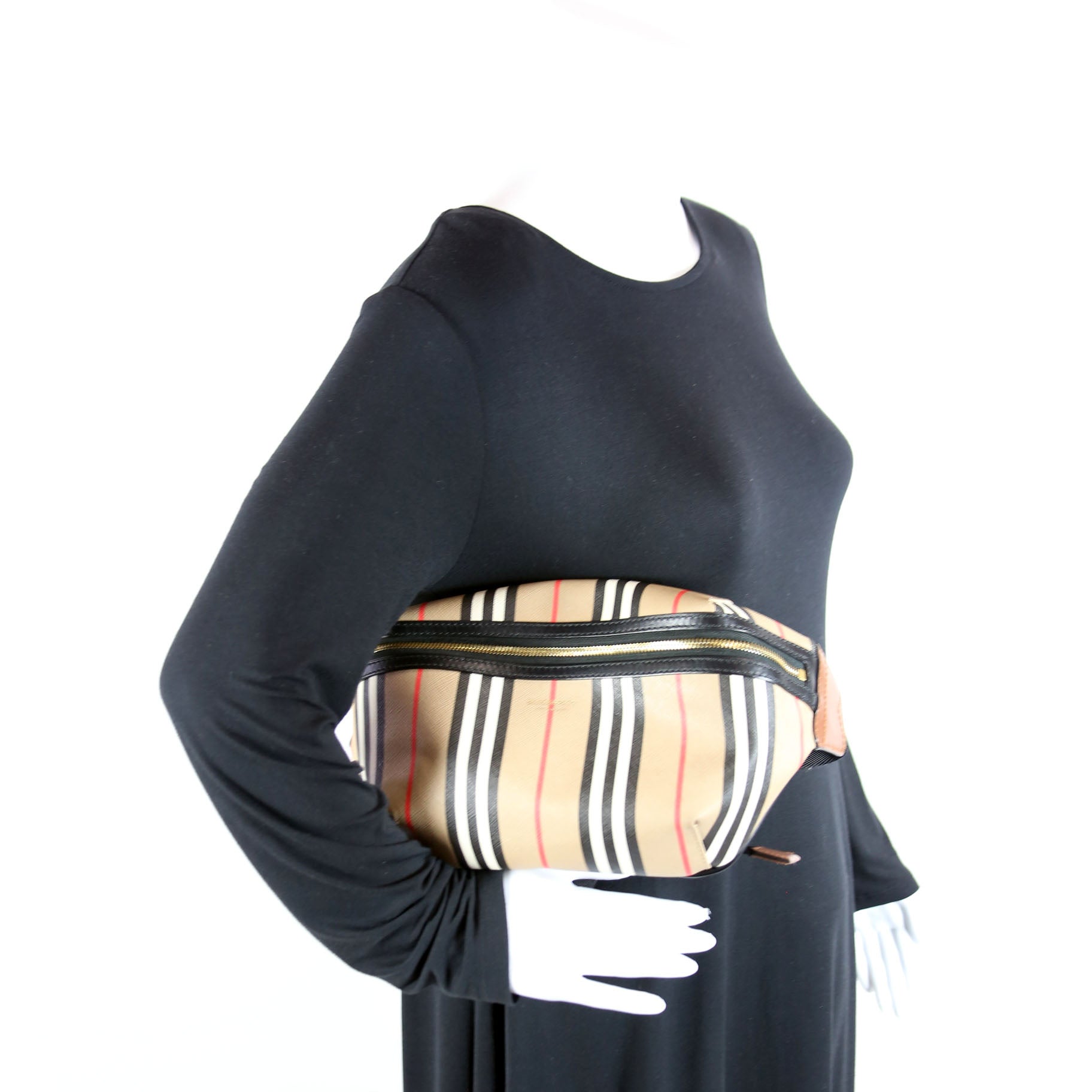 8026838 Icon E-Canvas Striped Belt Bag