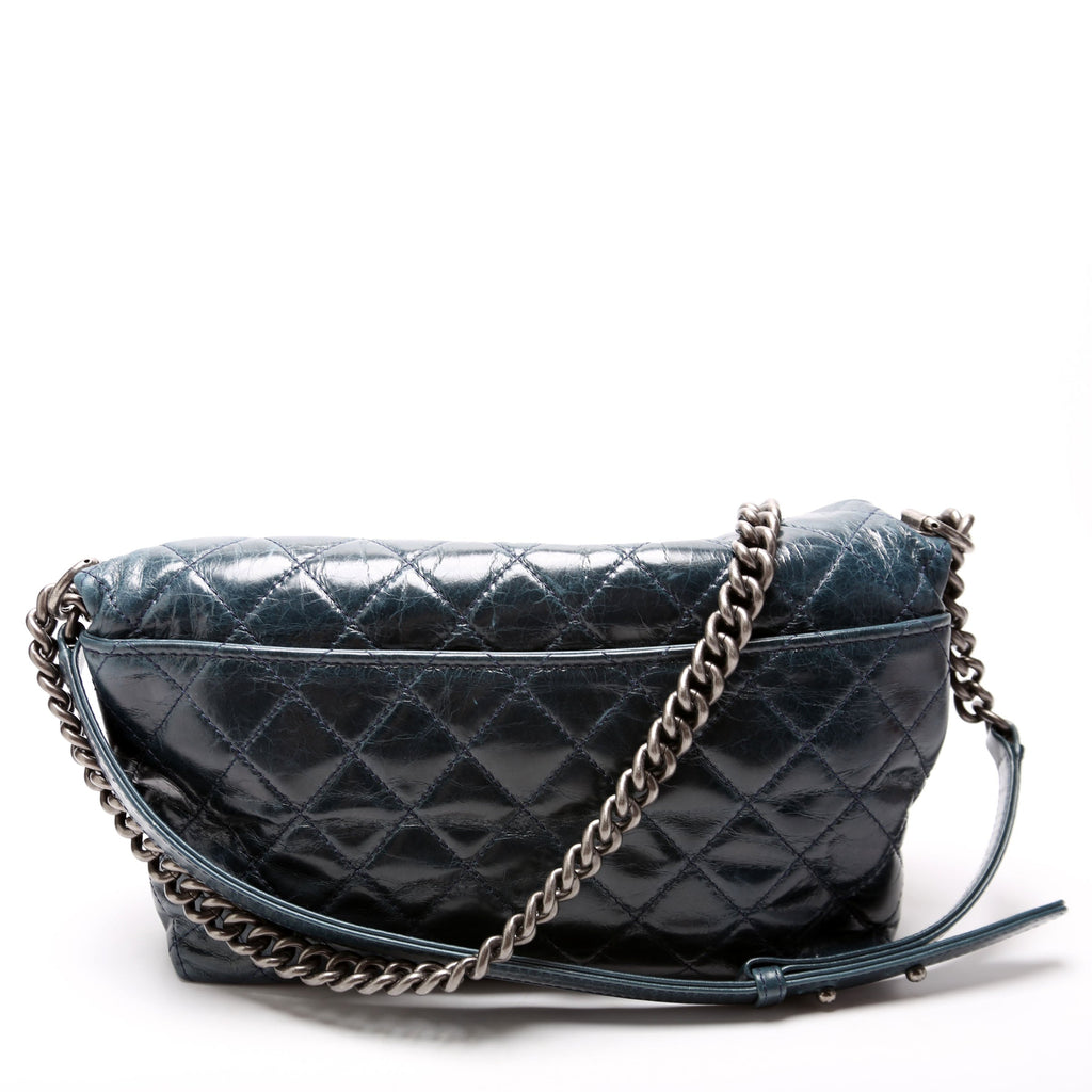 ON HOLD Tabatiere Kisslock Fold Over Quilted Aged Calfskin Bag 21M