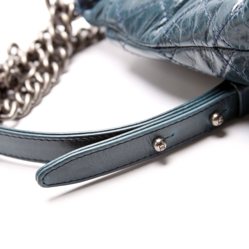 ON HOLD Tabatiere Kisslock Fold Over Quilted Aged Calfskin Bag 21M