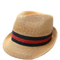 1460956 Sylvie Web Straw Fedora Size Small 56CM