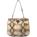 Rockstud Shoulder Snakeskin Satchel