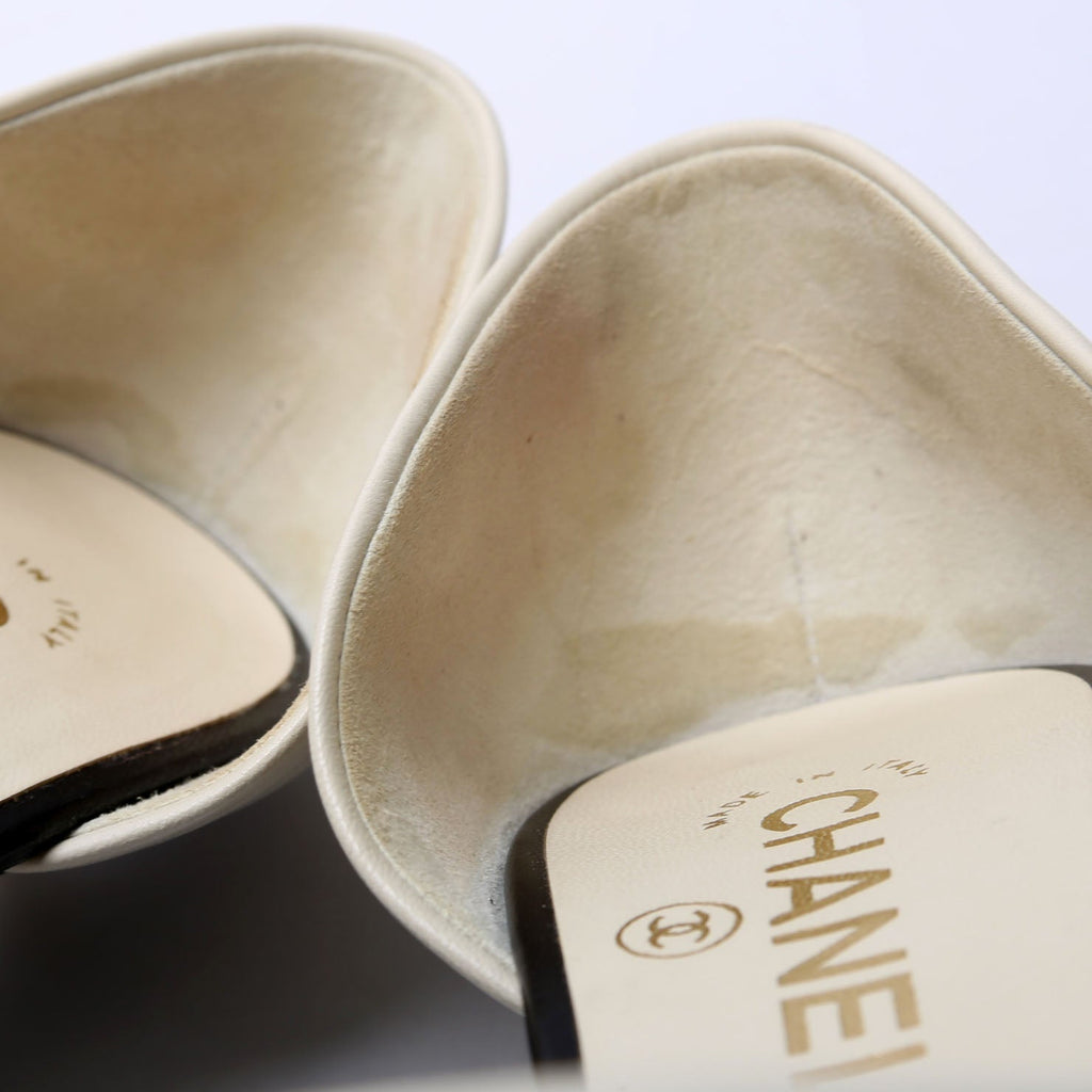Open Toe D'orsay Lambskin Pearl Pumps Size 39