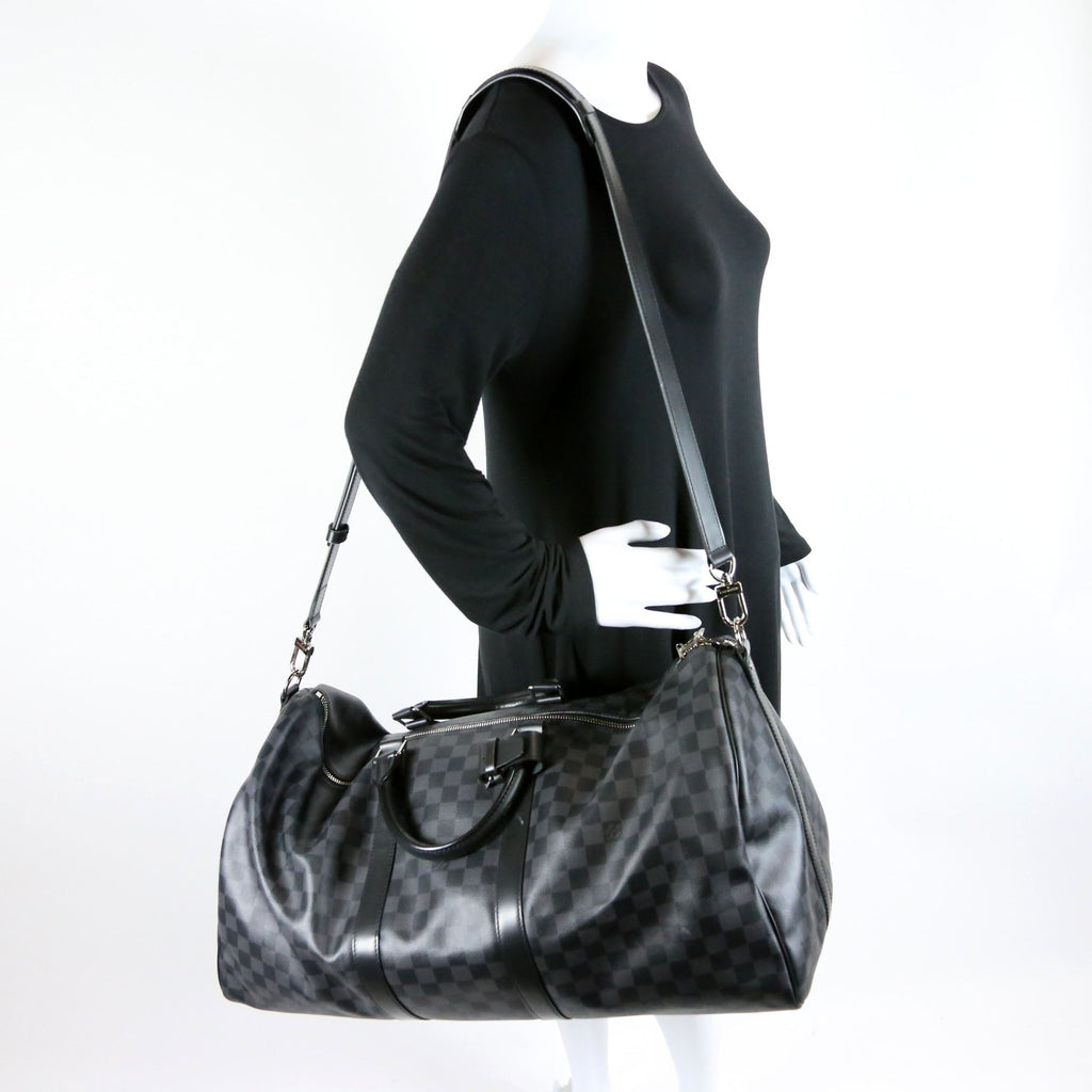 Keepall 55 Damier Graphite Bandouliere