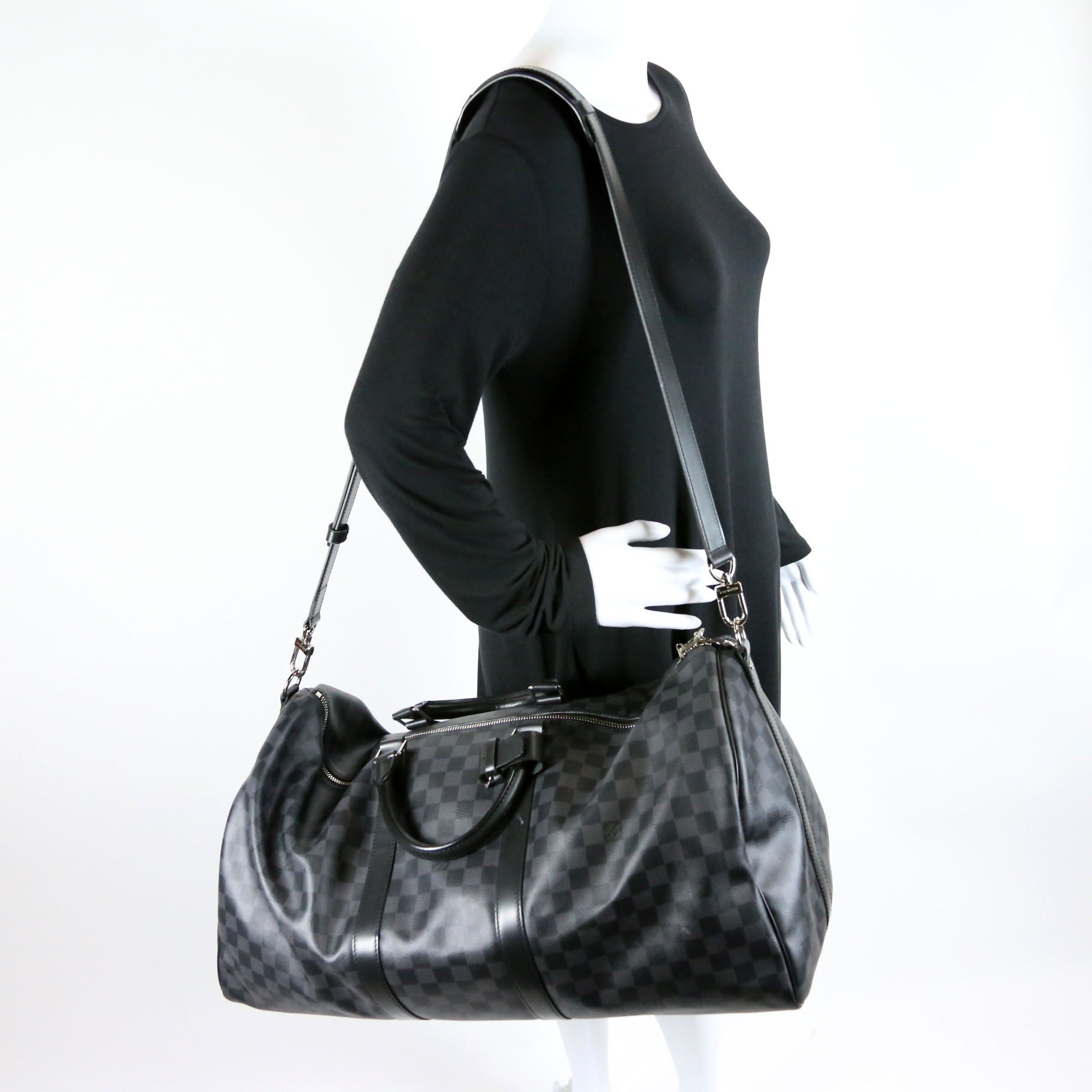 Keepall 55 Damier Graphite Bandouliere
