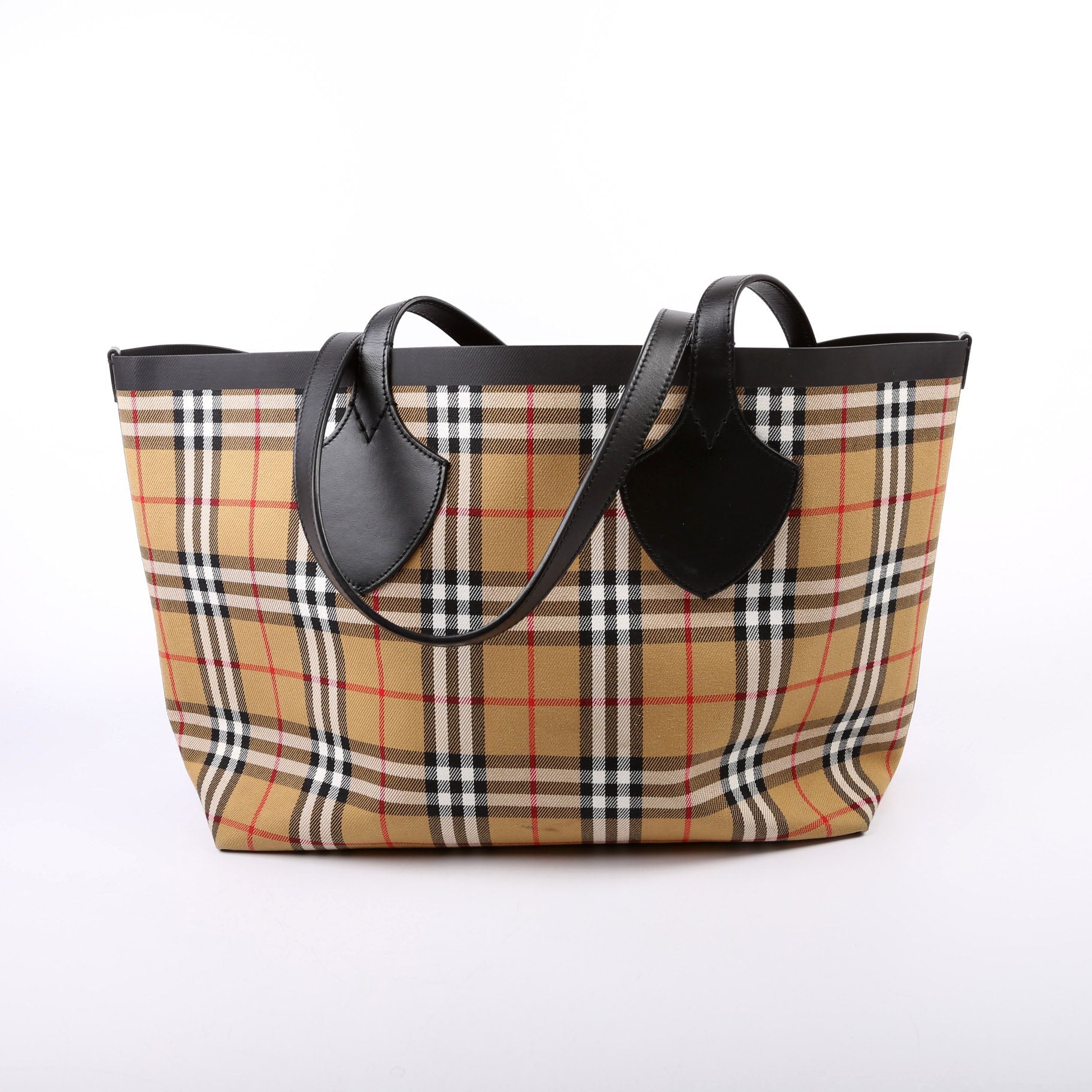 Vintage Check Large Reversible Tote Brown/Black