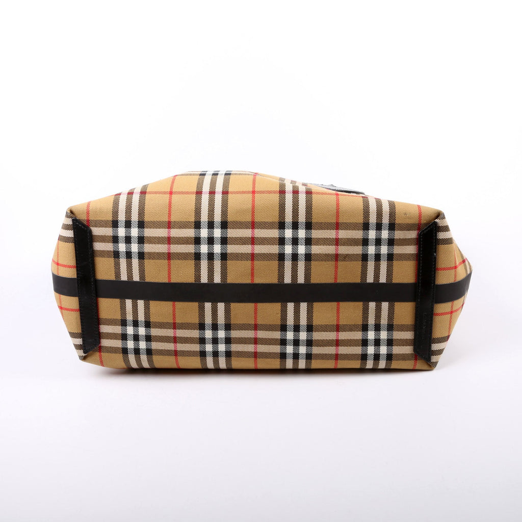 Vintage Check Large Reversible Tote Brown/Black