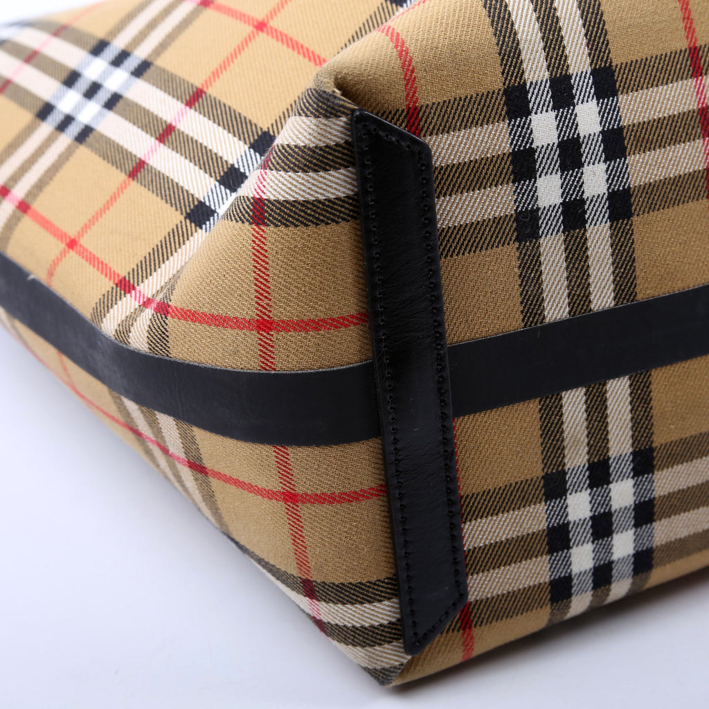 Vintage Check Large Reversible Tote Brown/Black