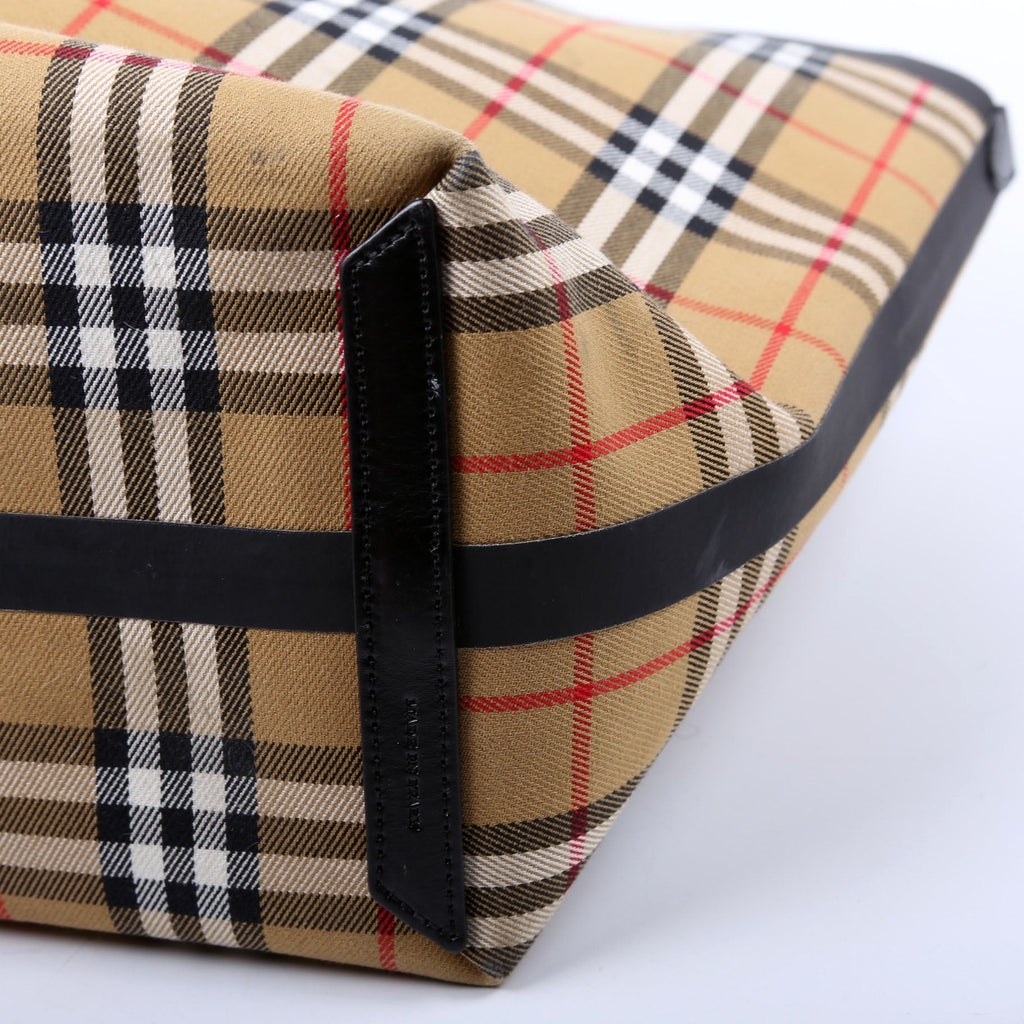Vintage Check Large Reversible Tote Brown/Black