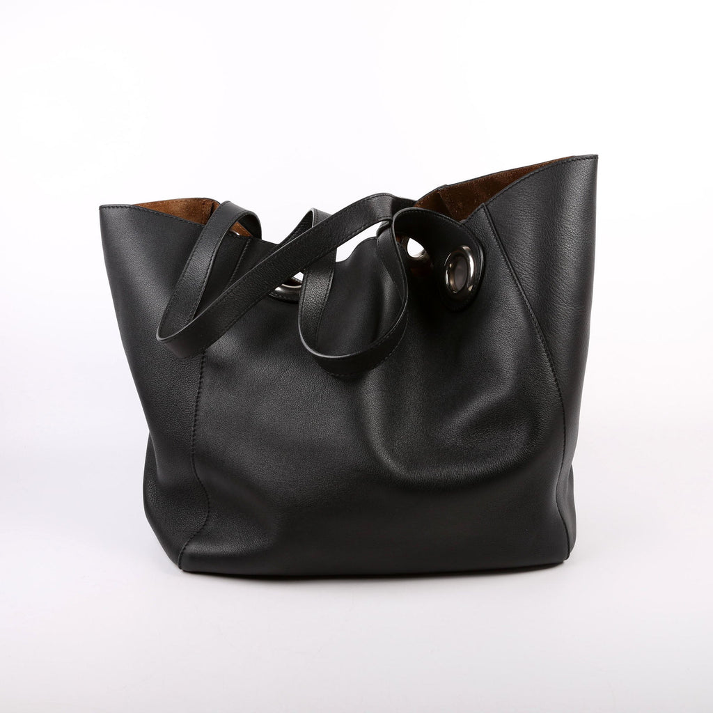 Grommet Tote Large Black/Brown