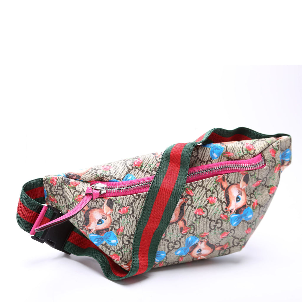 Gucci 502095 Kids Fawn and Flowers Belt Bag