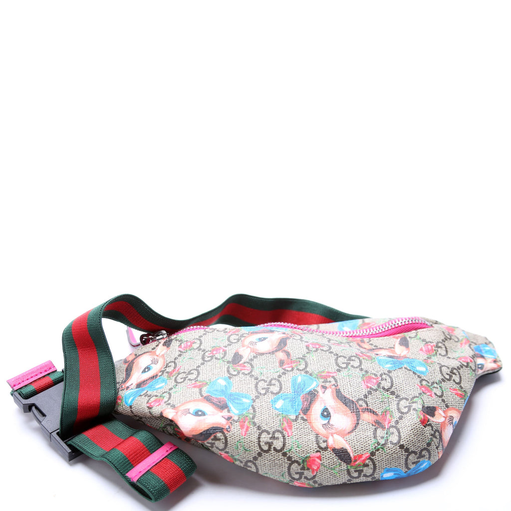 Gucci 502095 Kids Fawn and Flowers Belt Bag
