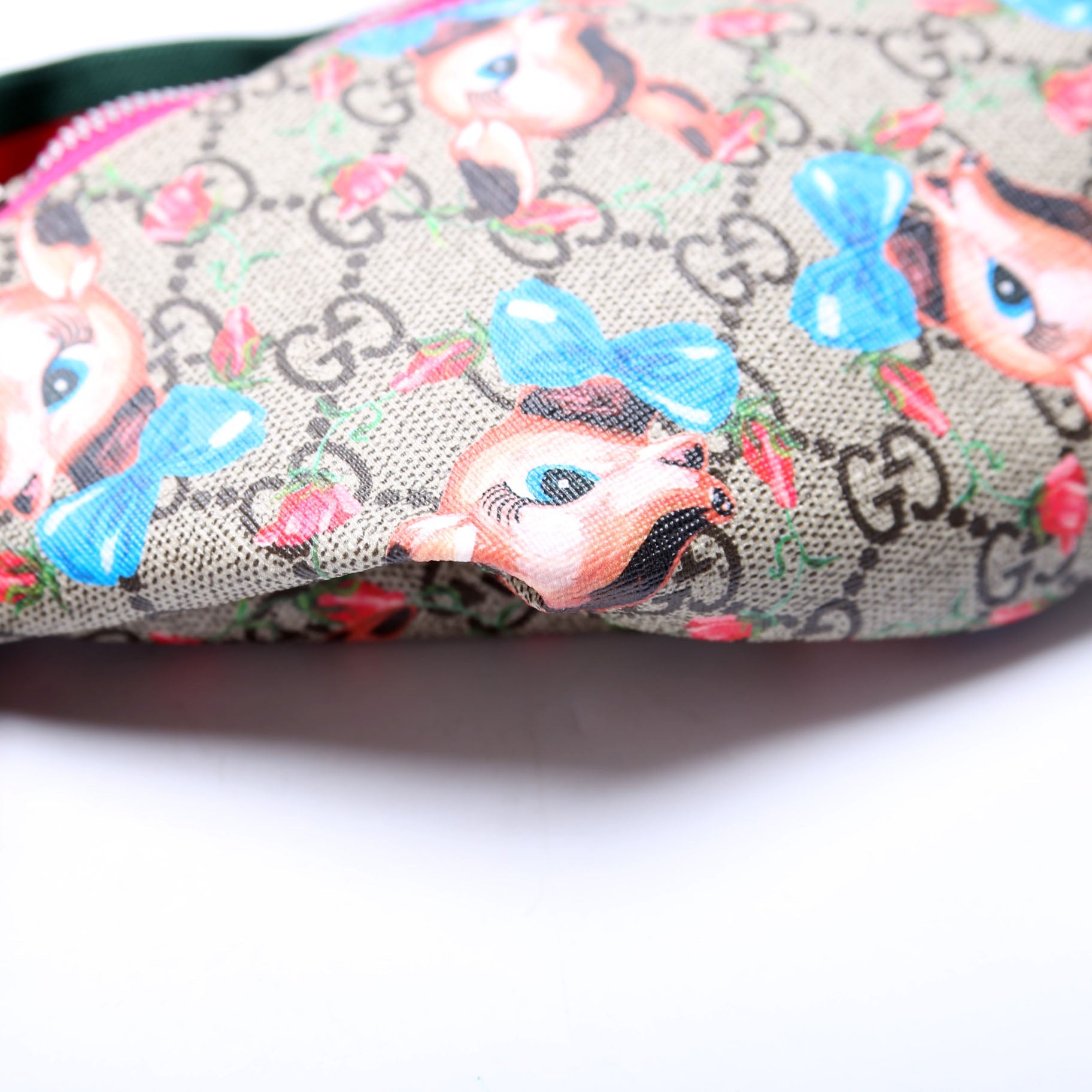 Gucci 502095 Kids Fawn and Flowers Belt Bag