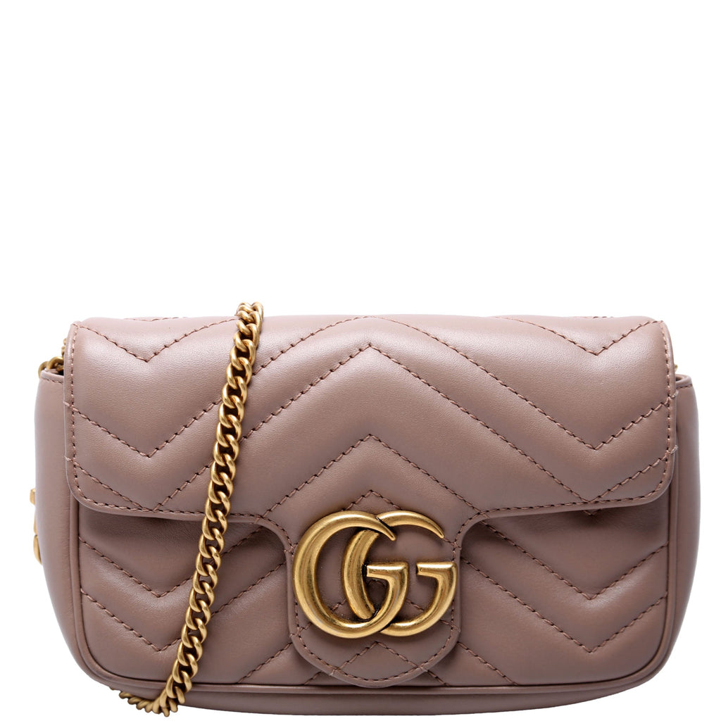 476433 Marmont Leather Super Mini Flap Tan