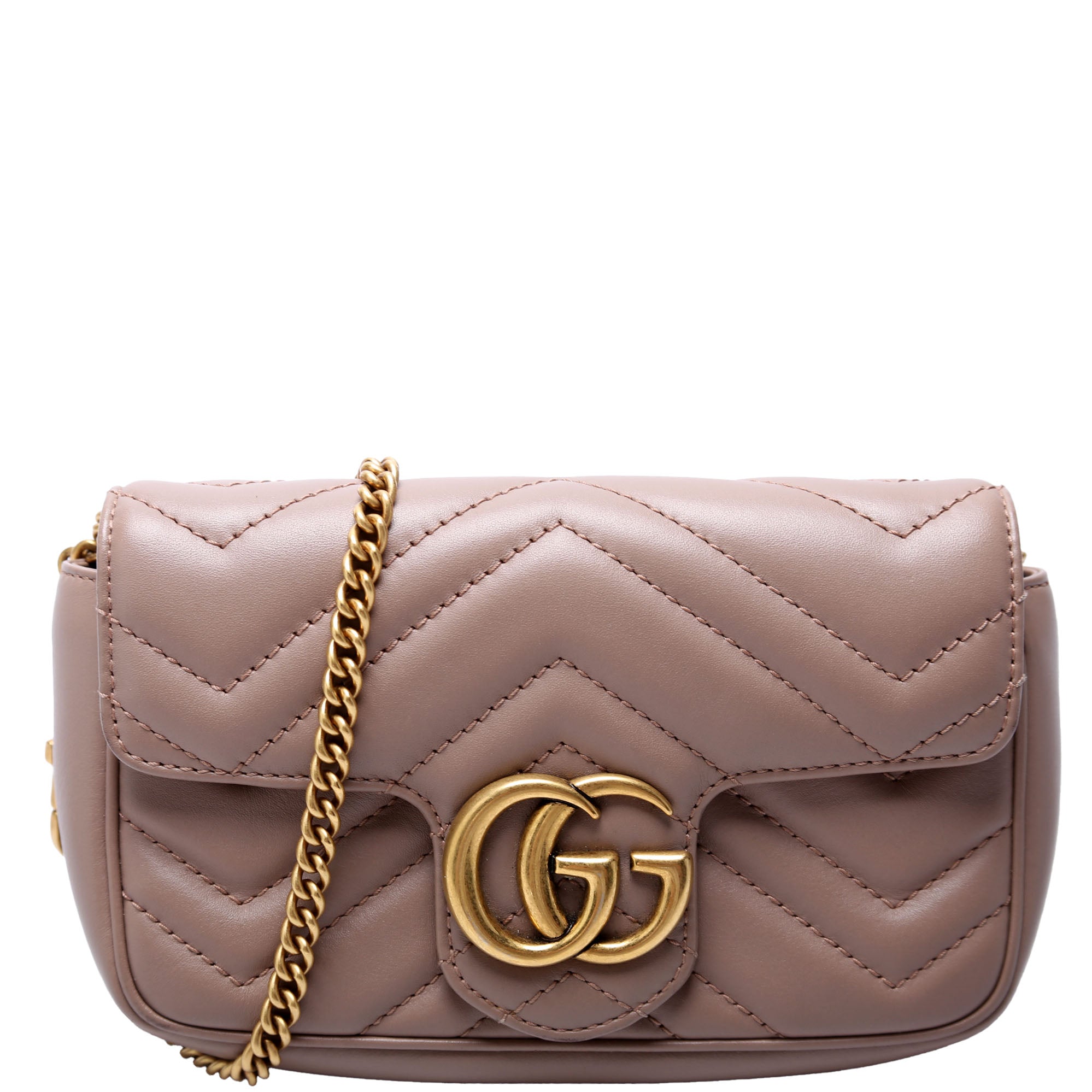 476433 Marmont Leather Super Mini Flap Tan
