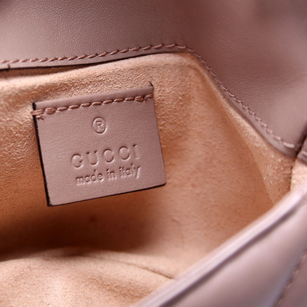 476433 Marmont Leather Super Mini Flap Tan